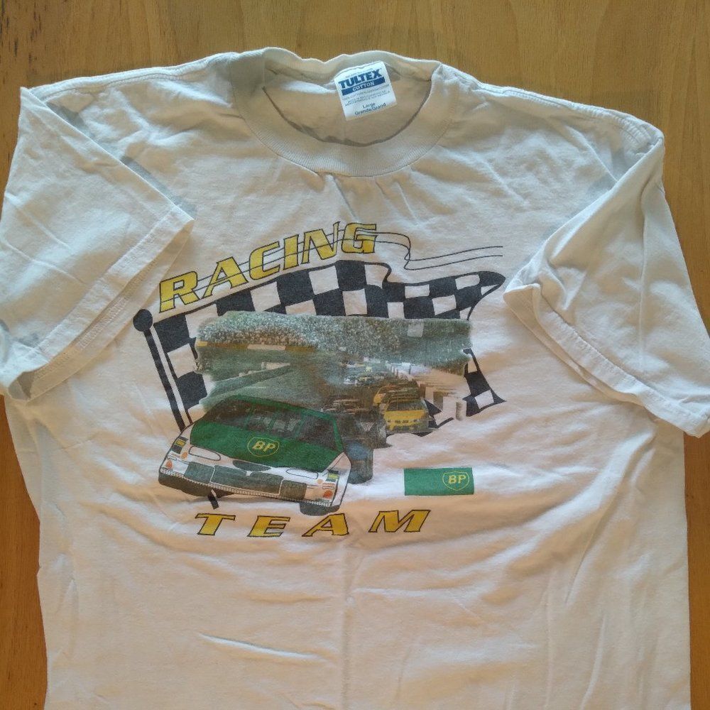 Vintage BP Racing Team Stock Car T-Shirt - Picture 2 of 7